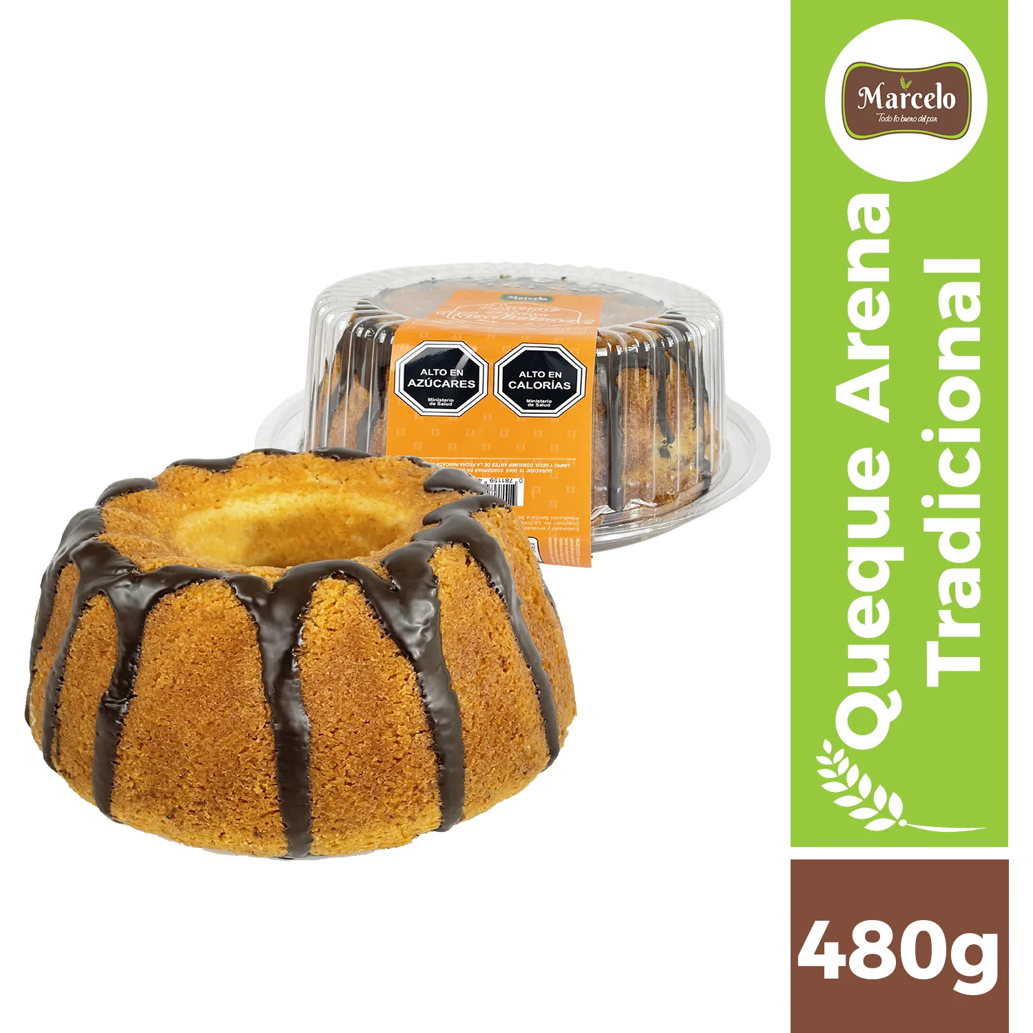 Queque arena sabores 480g Marcelo