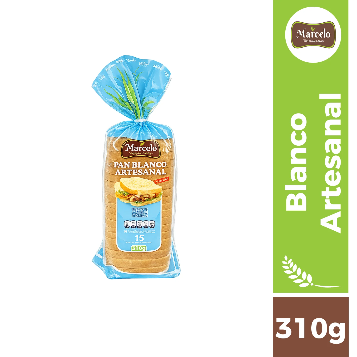Pan de molde blanco artesanal 310g Marcelo