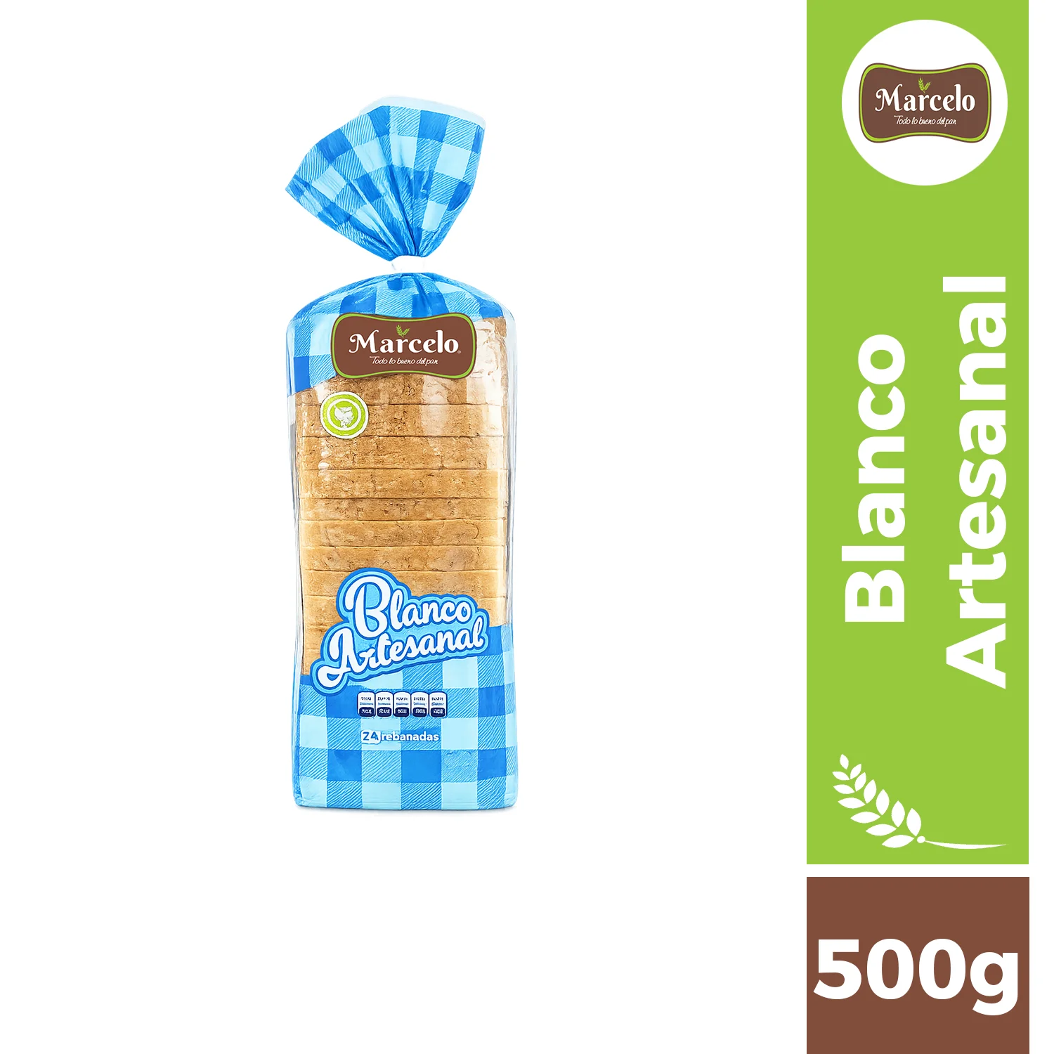 Pan de molde blanco artesanal 500g Marcelo