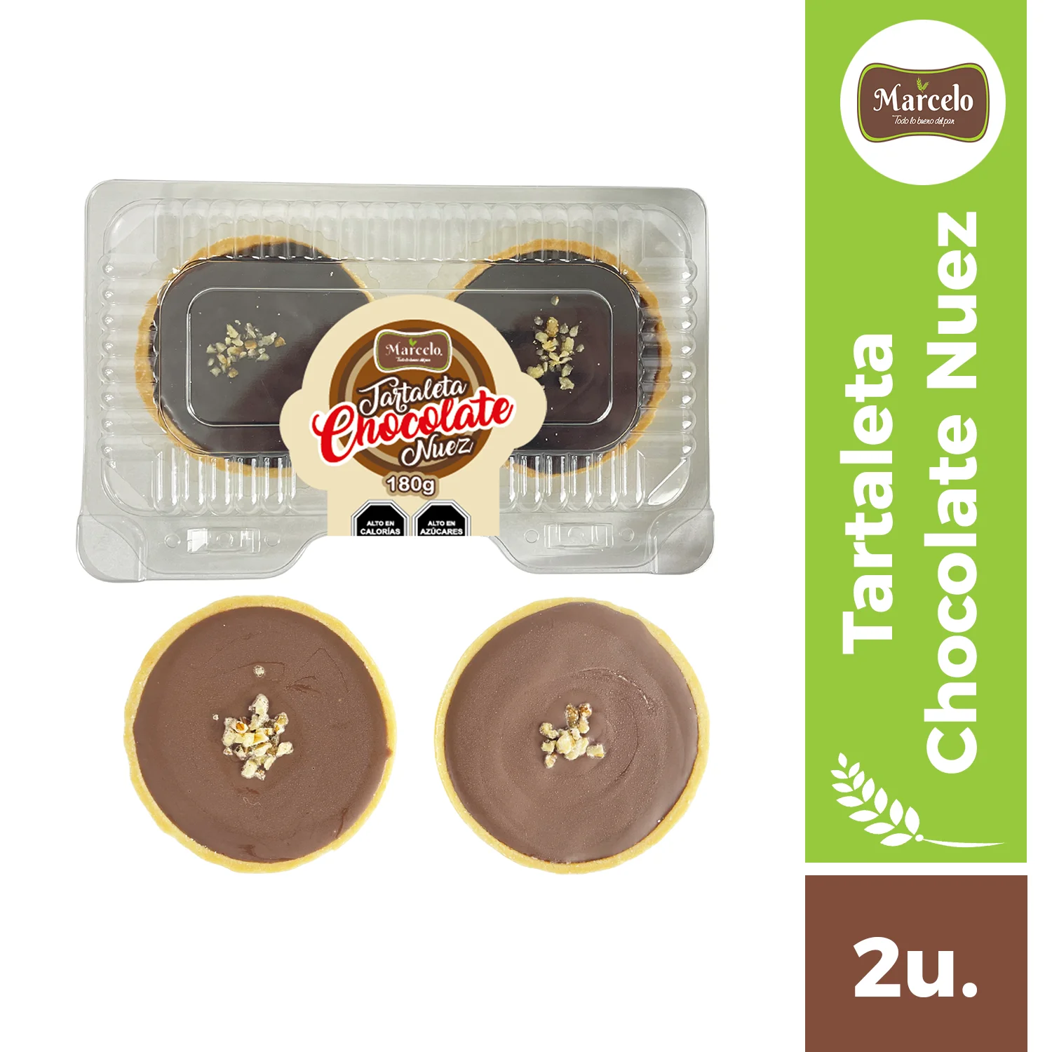 Tartaleta chocolate nuez 180g 2u Marcelo