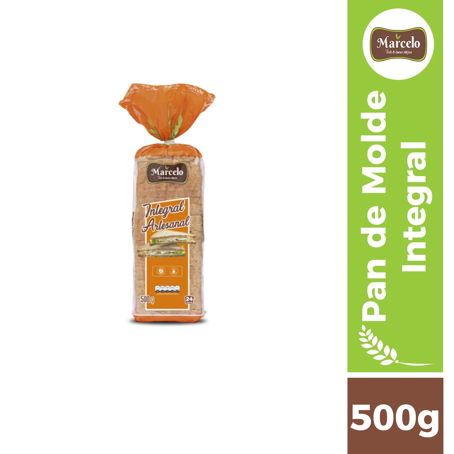 Pan de molde integral 500g Marcelo