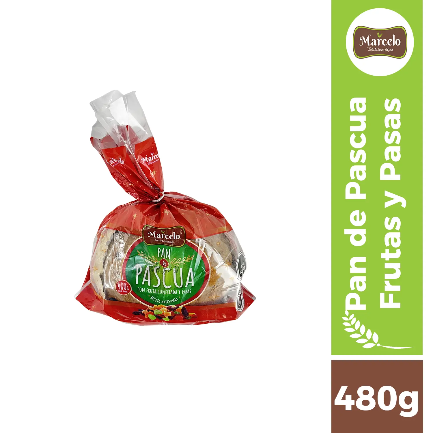 Pan de pascua frutas pasas 480g Marcelo