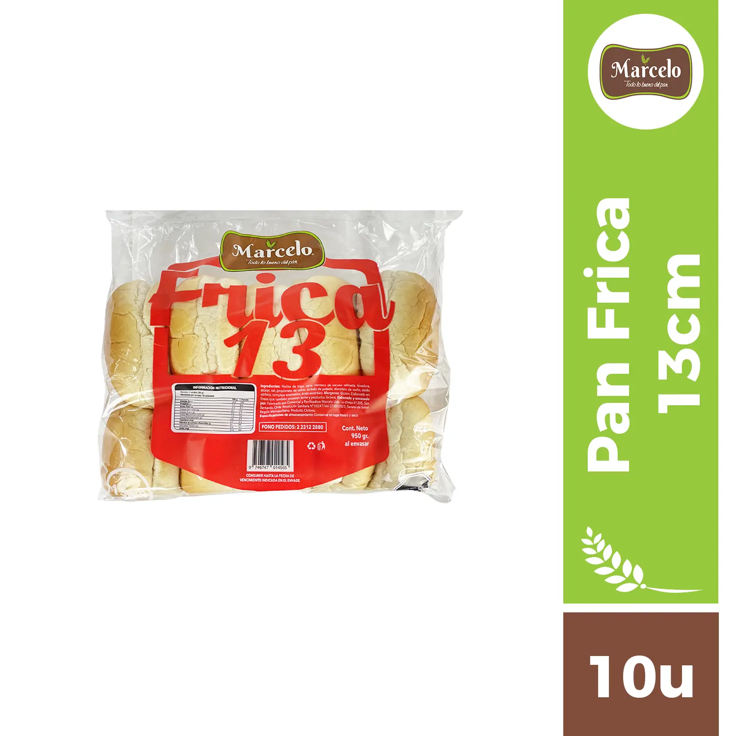 Pan frica 13cm 10 unidades Marcelo
