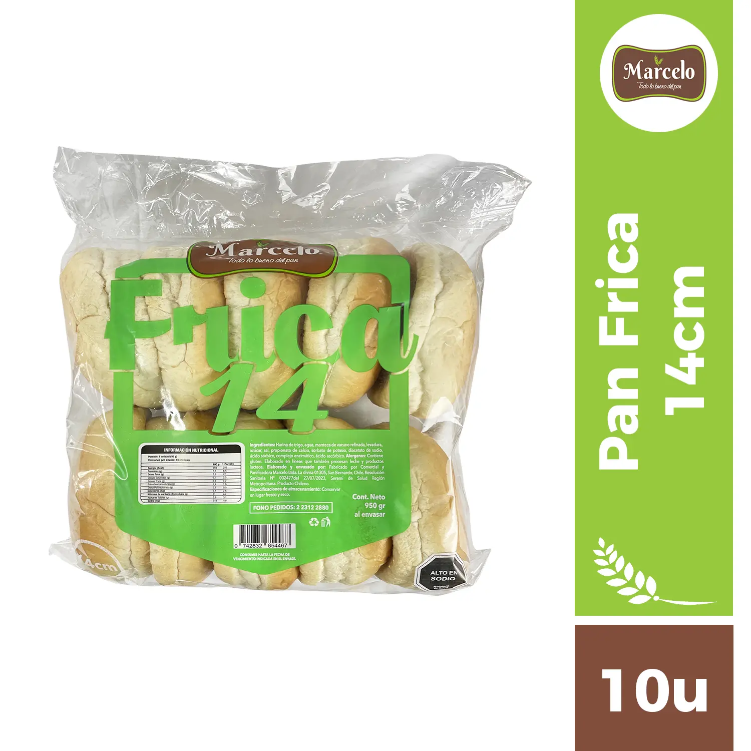 Pan frica 14cm 10u Marcelo