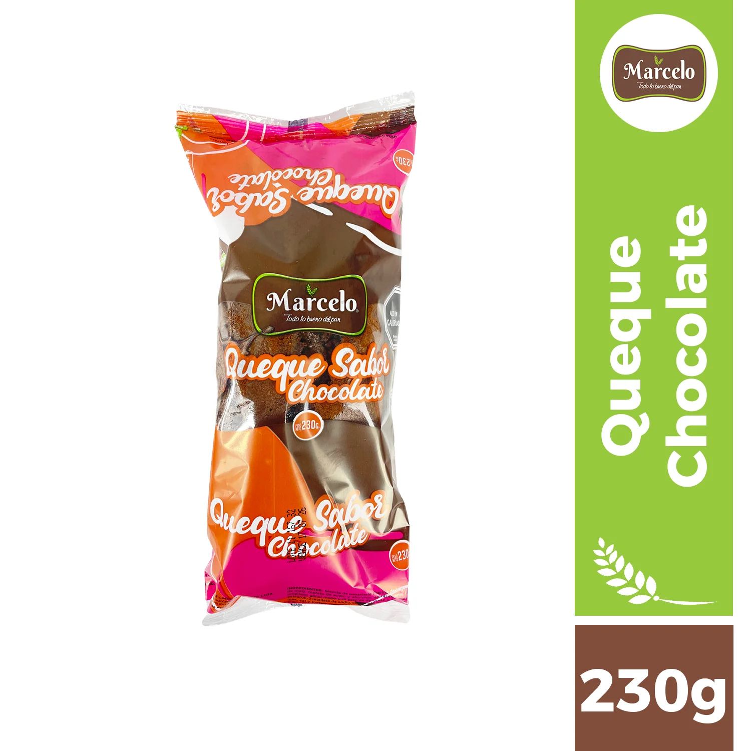 Queque sabor chocolate 230g Marcelo