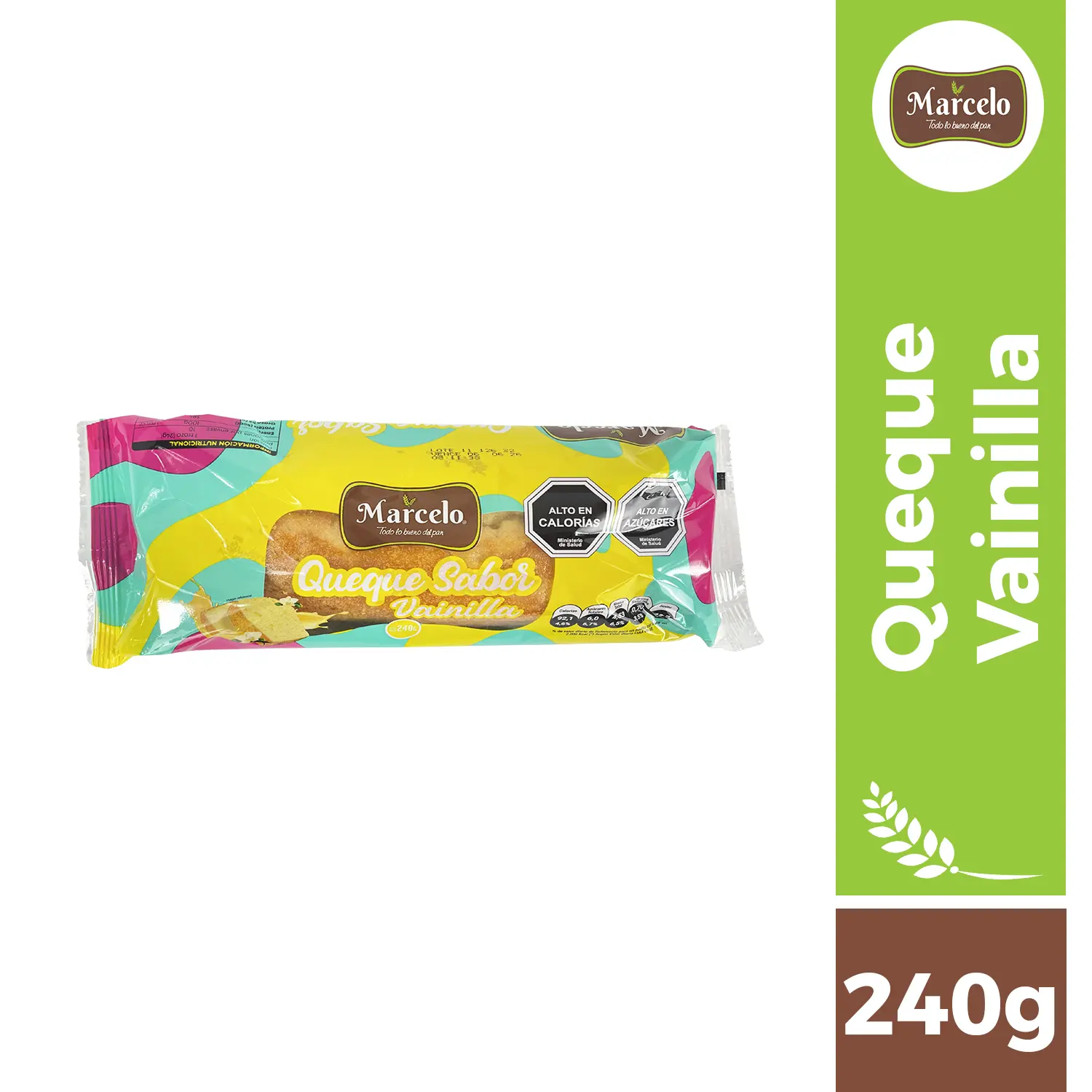 Queque sabor vainilla 240g Marcelo