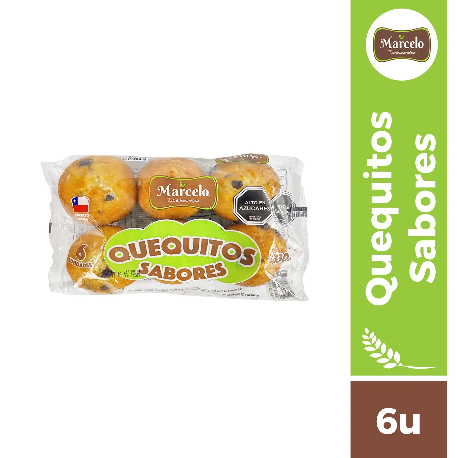 Quequitos sabores 6 unidades Marcelo