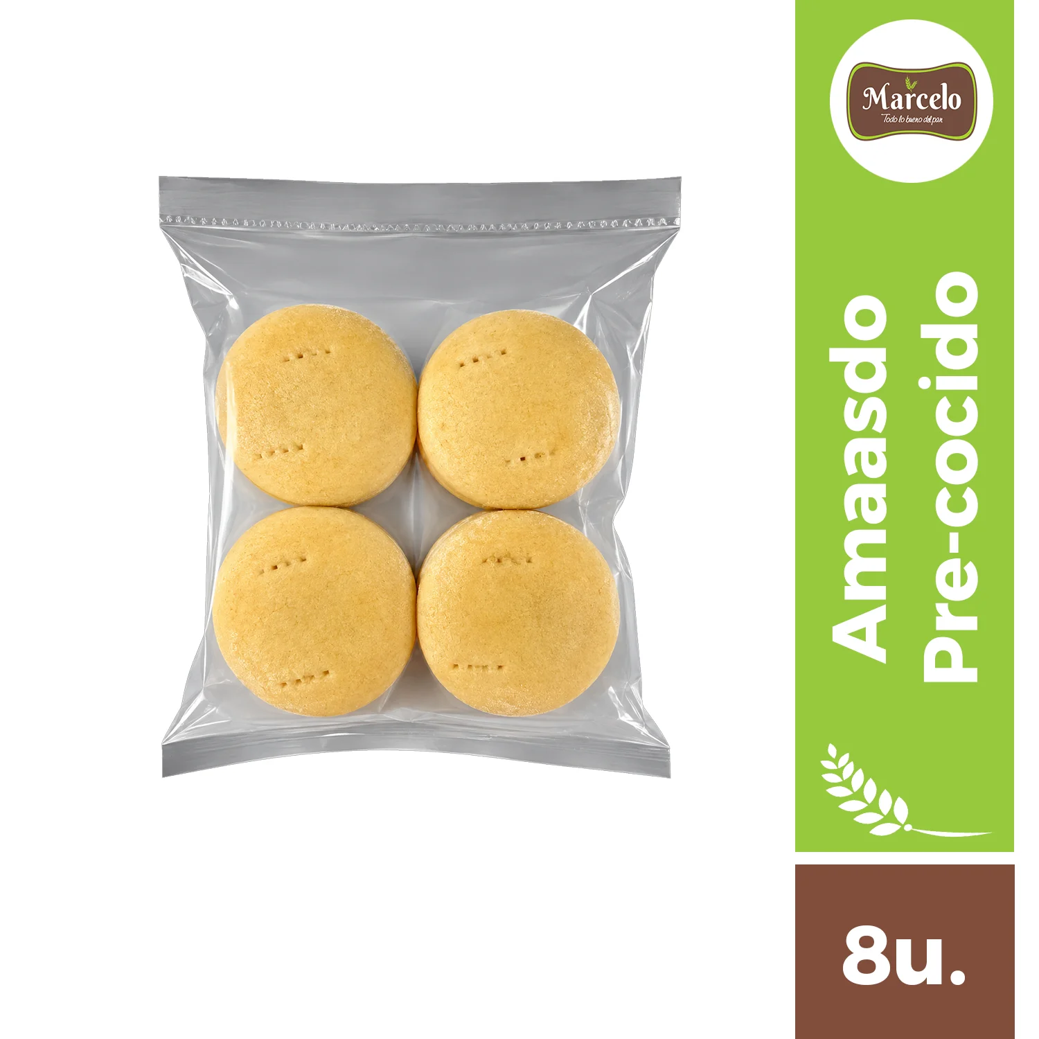 Pan amasado precocido 8u Marcelo