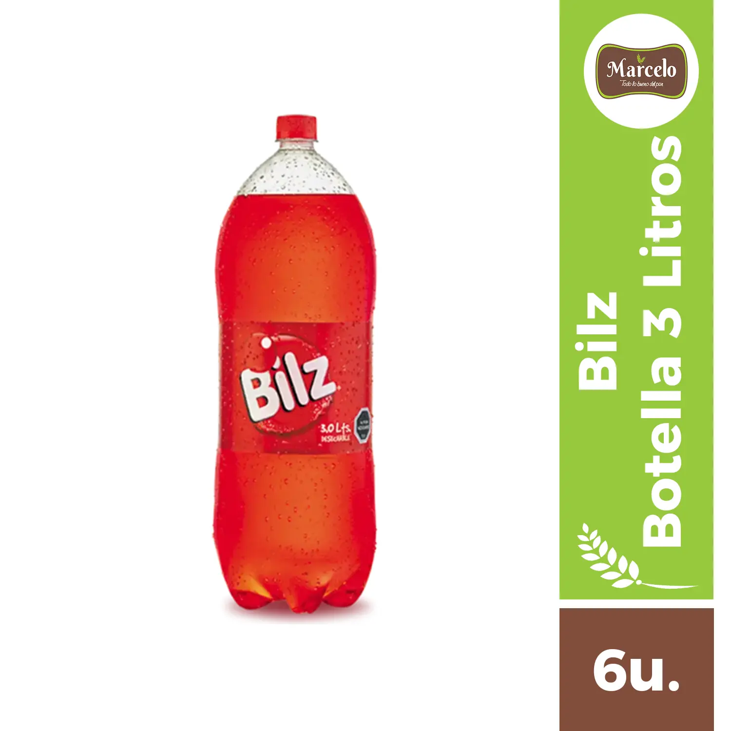 Bebida Bilz botella 3 litros 6 unidades