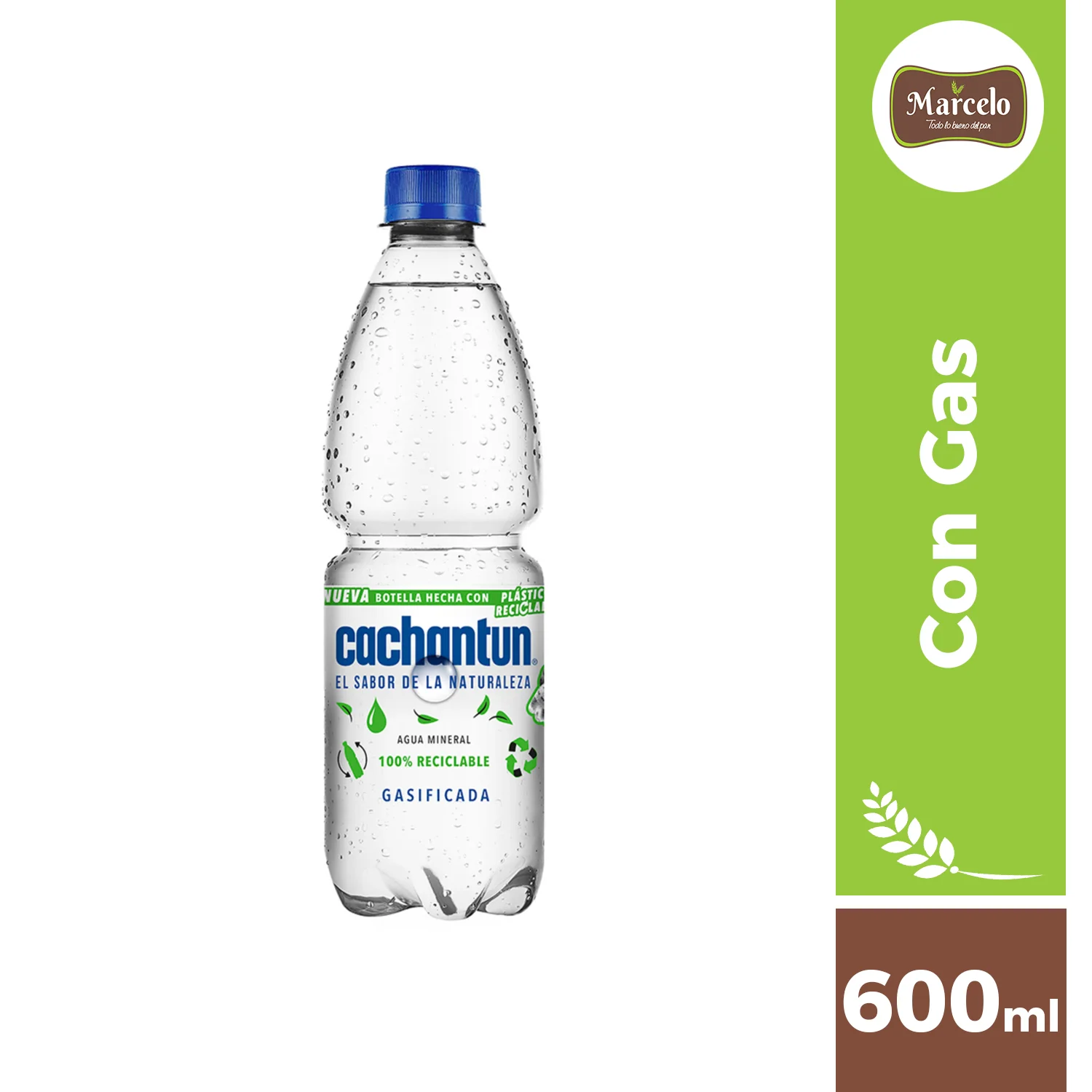 Agua mineral Cachantun con gas 600ml 12 unidades