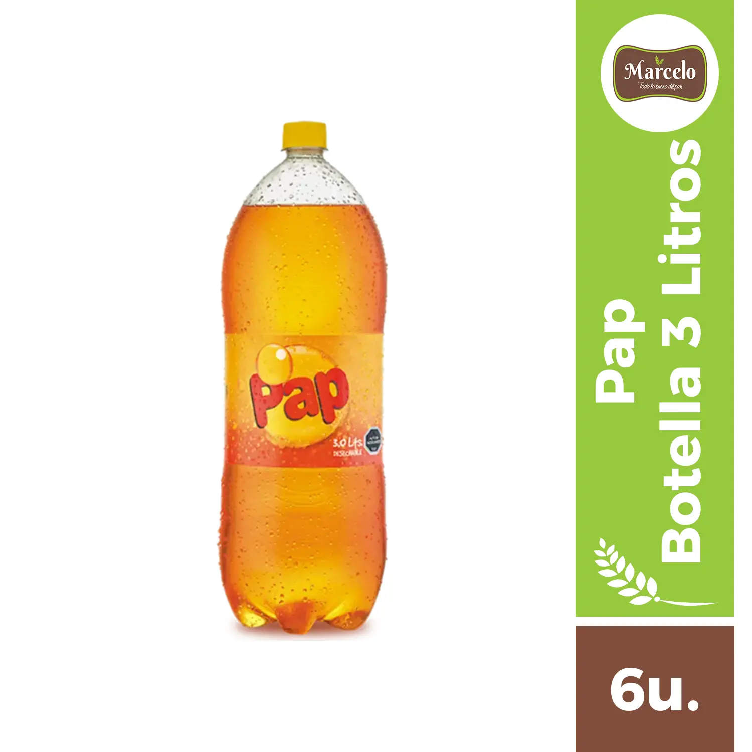 Bebida Pap botella 3 litros 6 unidades