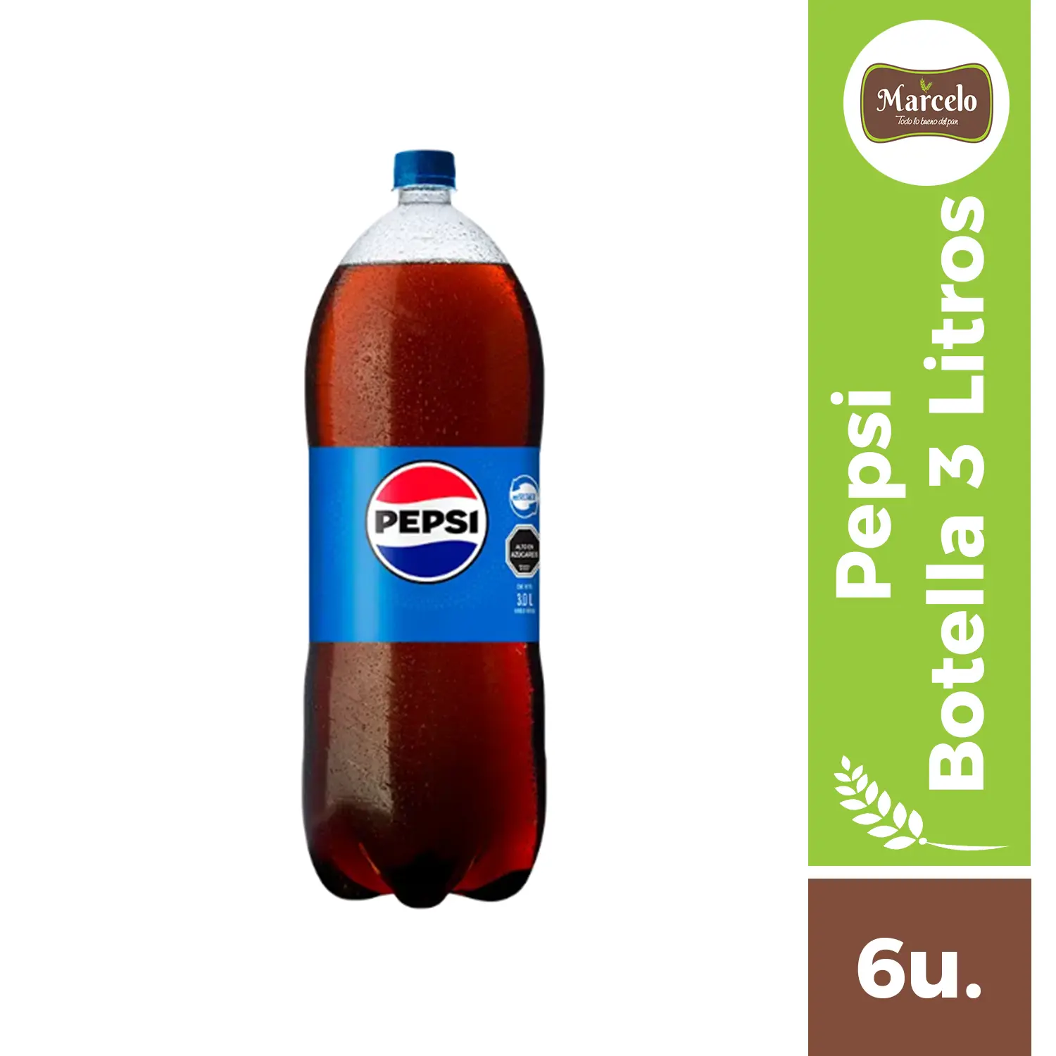 Bebida Pepsi botella 3 litros 6 unidades